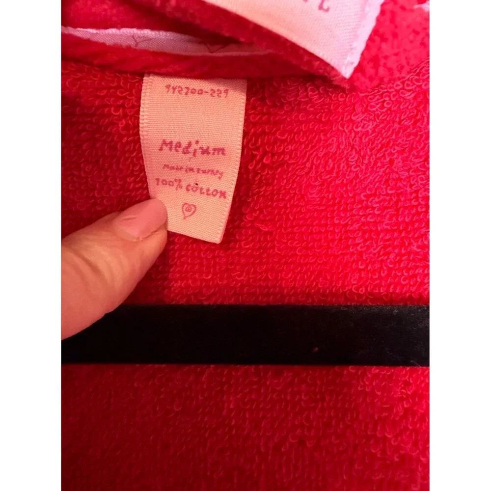 Vintage Victoria's Secret Red Terry Cloth Bathrobe M Heavyweight Spa Luxury